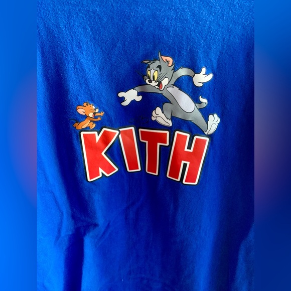 KITH “Tom & Jerry” Men’s Short Sleeve TShirt Royal Blue Size X-Large - Picture 3 of 6